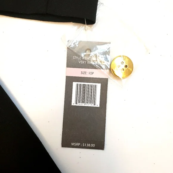 SHARAGANO Black Long Sleeve Double-Breasted Tailored Blazer Dress—NWT—10P - Picture 12 of 16